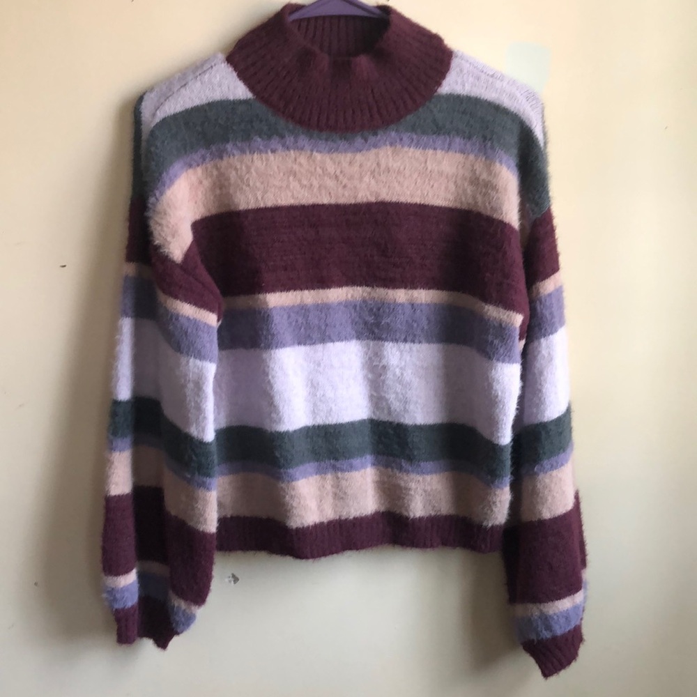 Wild Fable cropped fuzzy mock neck sweater